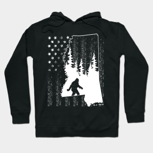 Mississippi Bigfoot American Flag Hoodie